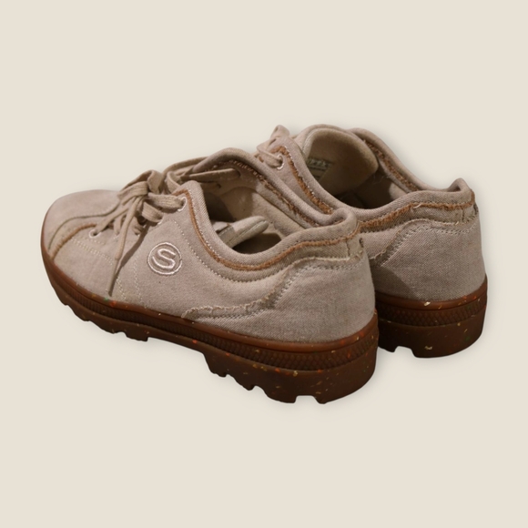 Skechers Street Roadies Chunky Sneaker Retro Y2K Style Beige Canvas Sz 10 - Picture 2 of 6